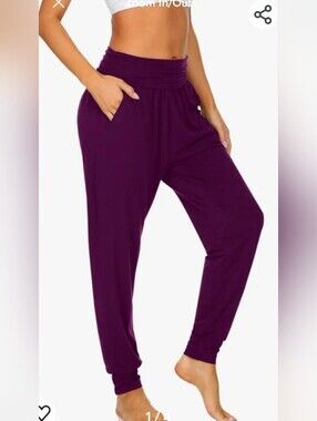 NWT UEU Women's Cozy Yoga Joggers Pants Loose Workout Sweatpants Lounge Pants